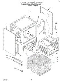 04 - Oven Chassis parts for Kitchenaid Range KESC307BWH3 from AppliancePartsPros.com