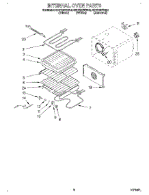 05 - Internal Oven parts for Kitchenaid Range KDDT207BBL0 from AppliancePartsPros.com