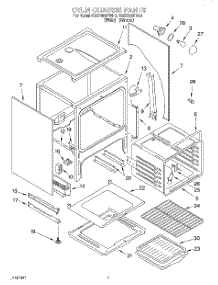 06 - Oven Chassis parts for Kitchenaid Range KGST300FWH0 from AppliancePartsPros.com