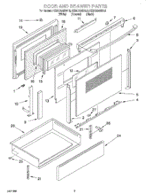 03 - Door And Drawer parts for Kitchenaid Range KESC300BBL6 from AppliancePartsPros.com