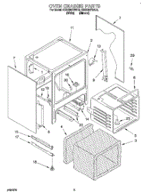 04 - Oven Chassis parts for Kitchenaid Range KESC307BWH2 from AppliancePartsPros.com