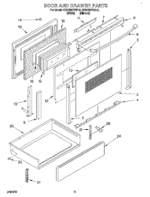 03 - Door And Drawer parts for Kitchenaid Range KESC307BAL2 from AppliancePartsPros.com