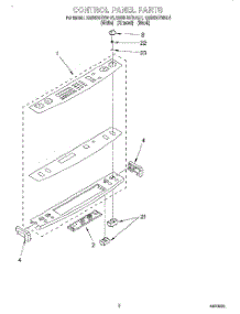 02 - Control Panel parts for Kitchenaid Range KESH307BWH4 from AppliancePartsPros.com