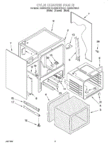 04 - Oven Chassis parts for Kitchenaid Range KESH307BWH4 from AppliancePartsPros.com