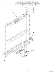 02 - Control Panel parts for Kitchenaid Range KESH307BWH6 from AppliancePartsPros.com