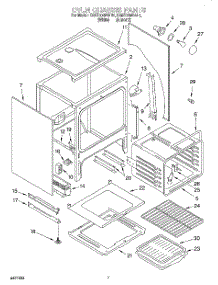 05 - Oven Chassis parts for Kitchenaid Range KGST300BWH1 from AppliancePartsPros.com