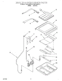 06 - Broiler & Oven Burner parts for Kitchenaid Range KGST300BWH1 from AppliancePartsPros.com