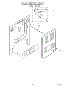 07 - Rear Chassis parts for Kitchenaid Range KGST300BWH1 from AppliancePartsPros.com
