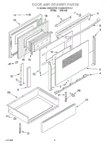 03 - Door And Drawer parts for Kitchenaid Range KESC307BWH4 from AppliancePartsPros.com