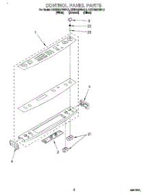 02 - Control Panel parts for Kitchenaid Range KESH307BWH2 from AppliancePartsPros.com