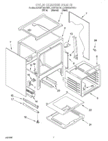05 - Oven Chassis parts for Kitchenaid Range KGST307BBL1 from AppliancePartsPros.com