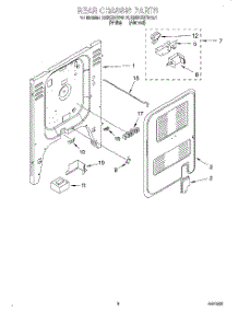 06 - Rear Chassis, Lit / Optional parts for Kitchenaid Range KESC307BAL4 from AppliancePartsPros.com