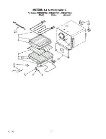 05 - Internal Oven parts for Kitchenaid Range KEDS207YBL1 from AppliancePartsPros.com