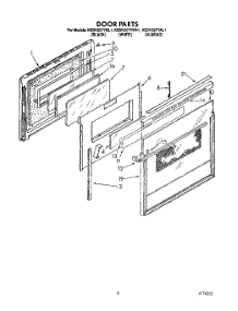 03 - Door parts for Kitchenaid Range KEDH207YBL1 from AppliancePartsPros.com