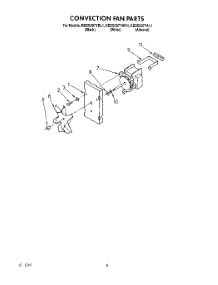 07 - Convection Fan parts for Kitchenaid Range KEDS207YWH1 from AppliancePartsPros.com