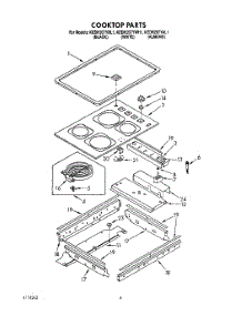 04 - Cooktop, Lit / Optional parts for Kitchenaid Range KEDH207YAL1 from AppliancePartsPros.com
