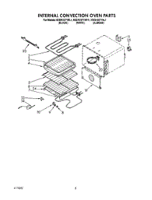 05 - Internal Convection Oven parts for Kitchenaid Range KEDH207YAL1 from AppliancePartsPros.com