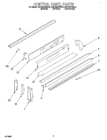 06 - Control Panel parts for Kitchenaid Range KDDT207BAL5 from AppliancePartsPros.com