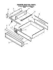 05 - Drawer And Rail parts for Kitchenaid Range KEDS200YBL2 from AppliancePartsPros.com