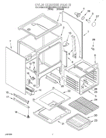 05 - Oven Chassis parts for Kitchenaid Range KGST300BAL0 from AppliancePartsPros.com