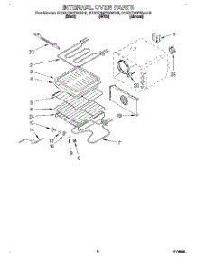 05 - Internal Oven parts for Kitchenaid Range KDDT207BWH9 from AppliancePartsPros.com