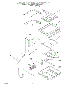 06 - Broiler & Oven Burner parts for Kitchenaid Range KGST300BWH0 from AppliancePartsPros.com