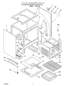 06 - Oven Chassis parts for Kitchenaid Range KGST300BWH2 from AppliancePartsPros.com