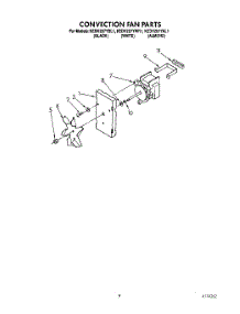 06 - Convection Fan parts for Kitchenaid Range KEDH207YWH1 from AppliancePartsPros.com
