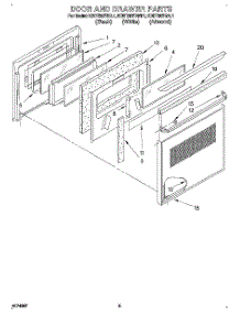 04 - Door And Drawer parts for Kitchenaid Range KDDT207BBL1 from AppliancePartsPros.com