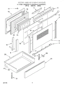 03 - Door And Drawer parts for Kitchenaid Range KESH307BAL1 from AppliancePartsPros.com