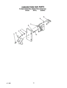 07 - Convection Fan parts for Kitchenaid Range KEDS207YAL0 from AppliancePartsPros.com