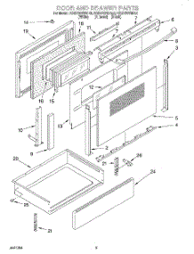04 - Door And Drawer parts for Kitchenaid Range KGST307BWH0 from AppliancePartsPros.com