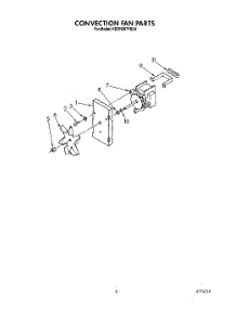 07 - Convection Fan parts for Kitchenaid Range KEDH207YBL0 from AppliancePartsPros.com
