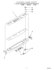 02 - Control Panel parts for Kitchenaid Range KESH307BWH8 from AppliancePartsPros.com