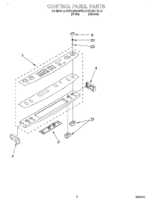 02 - Control Panel parts for Kitchenaid Range KESC307BWH9 from AppliancePartsPros.com