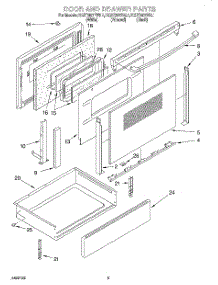 04 - Door & Drawer parts for Kitchenaid Range KGST307FAL1 from AppliancePartsPros.com