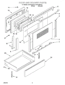05 - Door And Drawer parts for Kitchenaid Range KGST300FWH1 from AppliancePartsPros.com