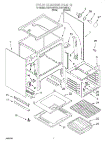 06 - Oven Chassis parts for Kitchenaid Range KGST300FWH1 from AppliancePartsPros.com