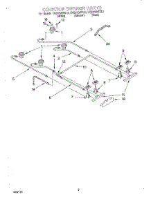02 - Cooktop Burner parts for Kitchenaid Range KGST307FBL1 from AppliancePartsPros.com