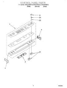 02 - Control Panel parts for Kitchenaid Range KESC300BBL9 from AppliancePartsPros.com