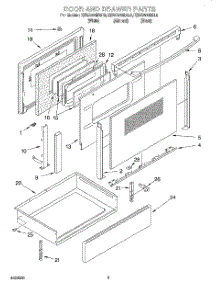 03 - Door And Drawer parts for Kitchenaid Range KESC300BBL9 from AppliancePartsPros.com