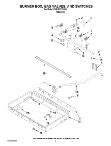 02 - Burner Box, Gas Valves, And Switches parts for Kitchenaid Range KDRU707VSS03 from AppliancePartsPros.com
