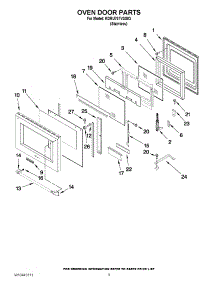 06 - Oven Door Parts parts for Kitchenaid Range KDRU707VSS03 from AppliancePartsPros.com