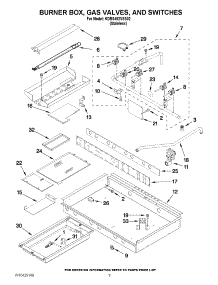 02 - Burner Box, Gas Valves, And Switches parts for Kitchenaid Range KDRS462VSS02 from AppliancePartsPros.com