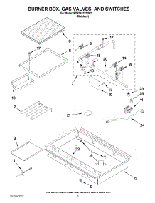 02 - Burner Box, Gas Valves, And Switches parts for Kitchenaid Range KDRS463VSS02 from AppliancePartsPros.com