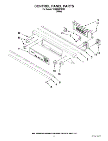 05 - Control Panel Parts parts for Kitchenaid Range YKESS907SP01 from AppliancePartsPros.com