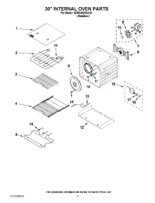 09 - 30`` Internal Oven Parts parts for Kitchenaid Range KDRS483VSS02 from AppliancePartsPros.com