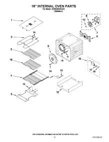 10 - 18`` Internal Oven Parts parts for Kitchenaid Range KDRS483VSS02 from AppliancePartsPros.com