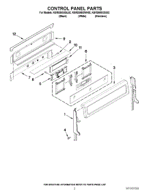 02 - Control Panel Parts parts for Kitchenaid Range KGRS505XBL02 from AppliancePartsPros.com