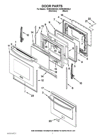 05 - Door Parts parts for Kitchenaid Range KGRS208XBL2 from AppliancePartsPros.com